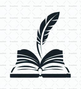 Offenes Buch und Feder